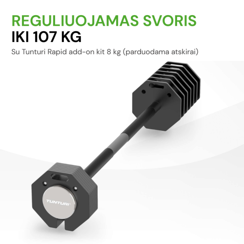 Regulējama svara stienis Tunturi Rapid Adjustable Barbell 11 kg