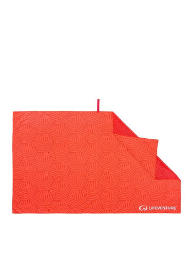 Ceļojošā dvieļu šalle Lifeventure Soft Fibre Recycled Geometric Coral