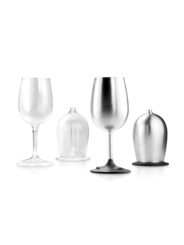 Metāla glāze vīnam GSI Outdoors Nesting Wine Glass Glacier SS