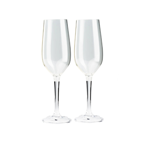 Kompaktišu šampana glāžu komplekts GSI Outdoors Nesting Champagne Flute Set