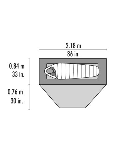 Vienvietīgais MSR Elixir 1P teltis.