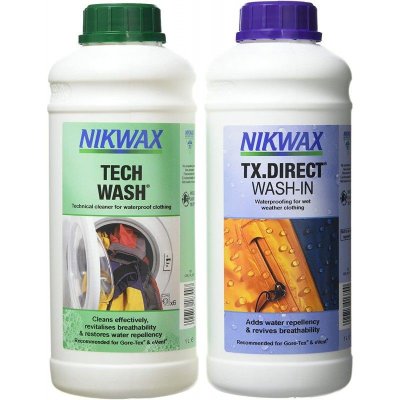 Nikwax TECH WASH 1l + TX.DIRECT 1l komplekts