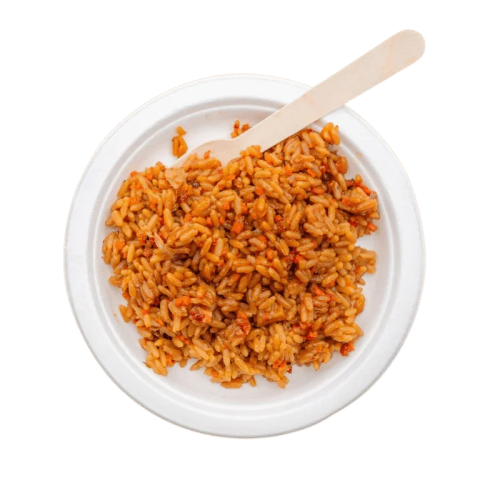 Nr. 89 Ceļošanas ēdiens MustangFeast vistas fileja ar riekstu krēmu ar rīsiem + brownie kūka