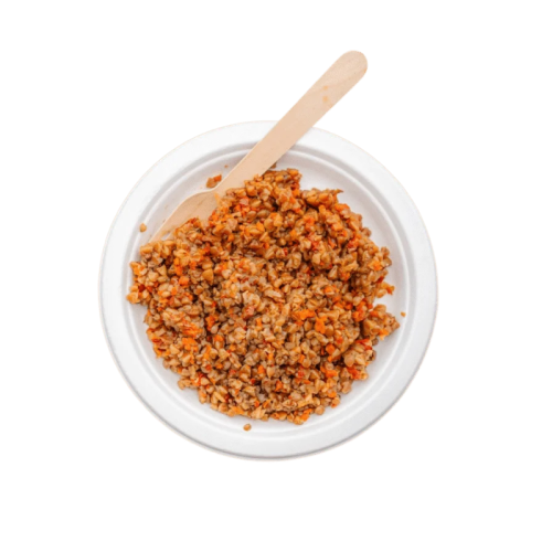 Nr.102 Ēdiens ceļojumiem MustangFeast vista fileja BBQ ar griķiem + brownie pīrāgs