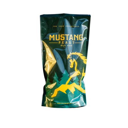 Nr.100 Ceļo ēdiens MustangFeast BBQ vista fileja ar rīsiem + brownie mērce