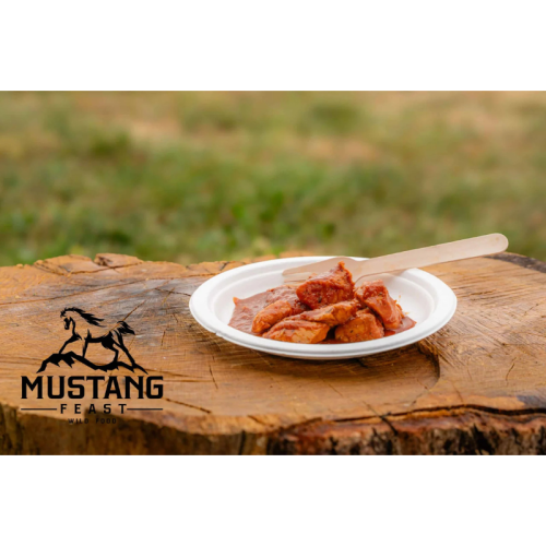 Nr.100 Ceļo ēdiens MustangFeast BBQ vista fileja ar rīsiem + brownie mērce
