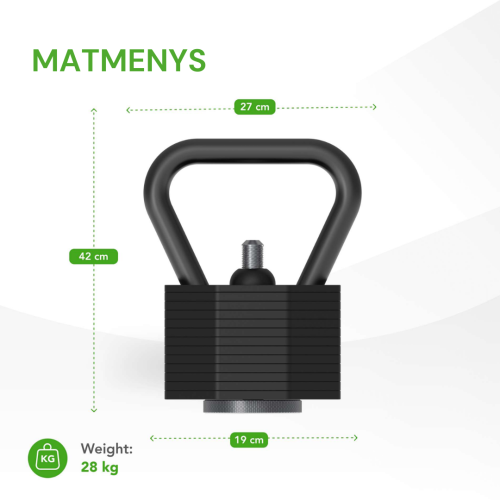 Regulējams svara rokturis Tunturi Rapid Adjustable Kettlebell Handle 28 kg