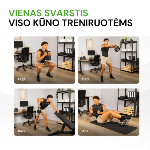 Regulējams svara rokturis Tunturi Rapid Adjustable Kettlebell Handle 28 kg
