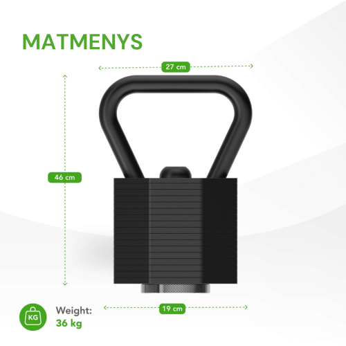 Regulējams svara rokturis Tunturi Rapid Adjustable Kettlebell Handle 36 kg