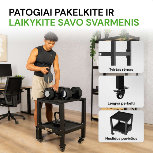 Svaru/hanteļu statīvs Tunturi Rapid Adjustable Dumbbell Stand