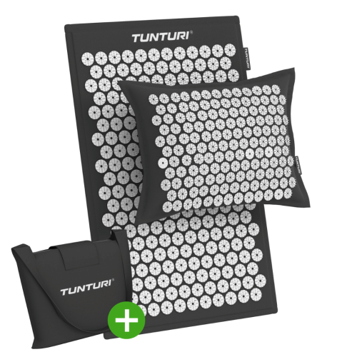 Paklājiņš TUNTURI PRO ACUPRESSURE MAT AND PILLOW BLACK