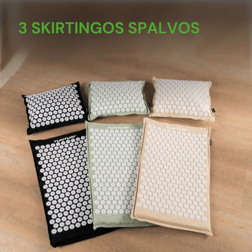 Paklājiņš TUNTURI PRO ACUPRESSURE MAT AND PILLOW BLACK