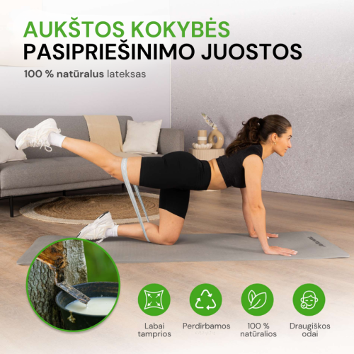 Elastīgo pretestības lentu komplekts TUNTURI Mini Resistance Band Set, 5 gab.