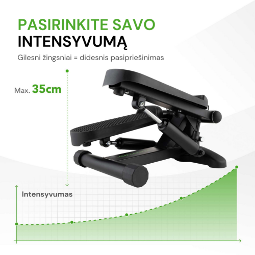 Steperis Tunturi Stepper, Black, Incl. Display