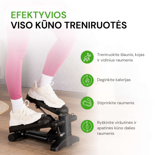 Steperis Tunturi Stepper, Black, Incl. Display