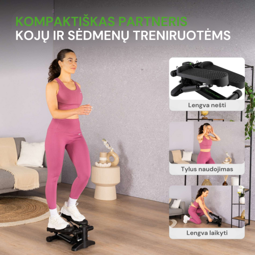 Steperis Tunturi Stepper, Black, Incl. Display