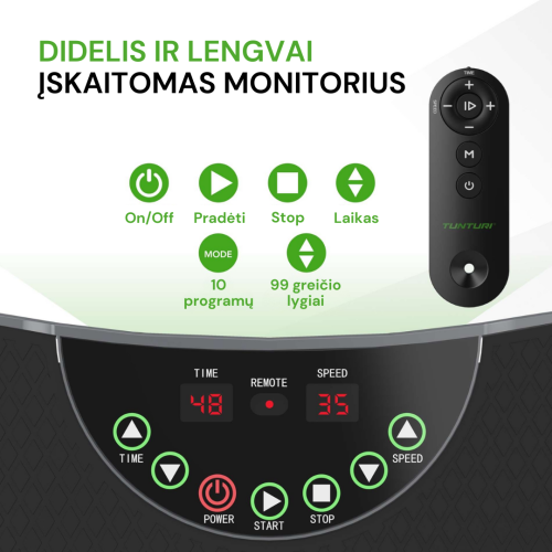 Vibrācijas platforma Tunturi Cardio Fit V30 Vibration Plate