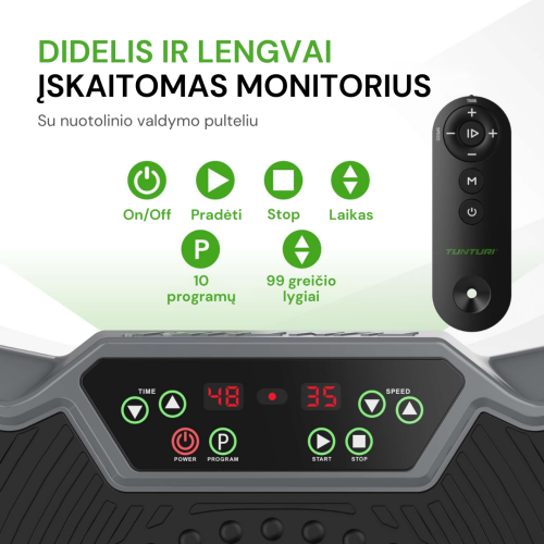 Vibrācijas platforma Tunturi Cardio Fit V40 Vibration Plate