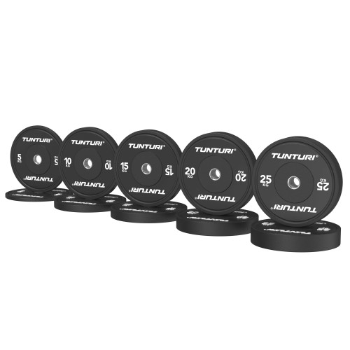 Svaru disku komplekts TUNTURI Platinum Bumper Plate Black, 150kg
