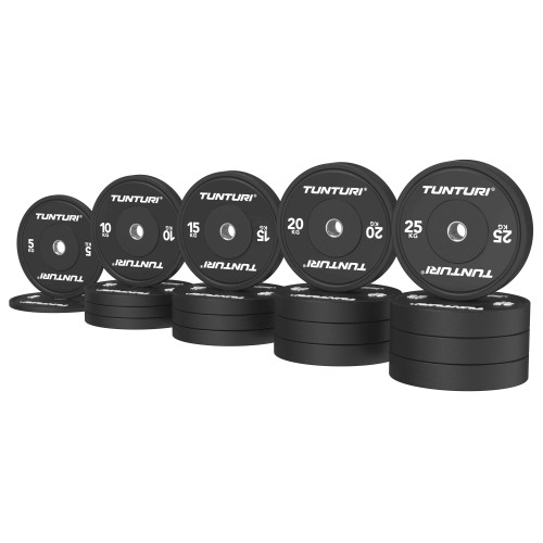 Svaru disku komplekts TUNTURI Platinum Bumper Plate Black, 290kg