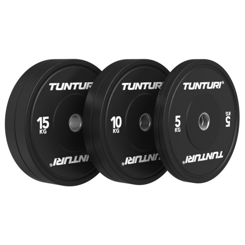 Svaru disku komplekts TUNTURI Platinum Bumper Plate Black, 60kg