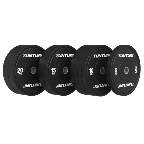 Svaru disku komplekts TUNTURI Platinum Bumper Plate Black, 120kg