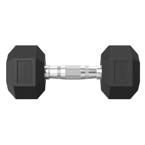 Hanteļu komplekts TUNTURI Platinum Hex Rubber Dumbbell Set, 2,5-20kg