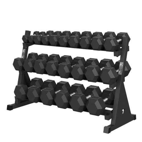 Statīvs hantelēm TUNTURI Platinum Hex Rubber Dumbbell Rack