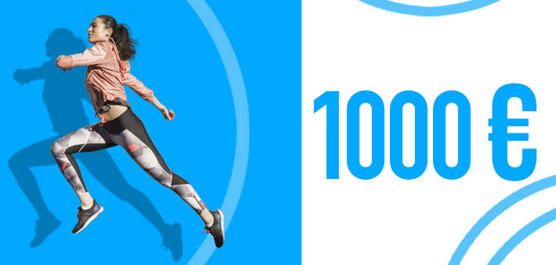1000 € dāvanu karte Sportovesels.lv 