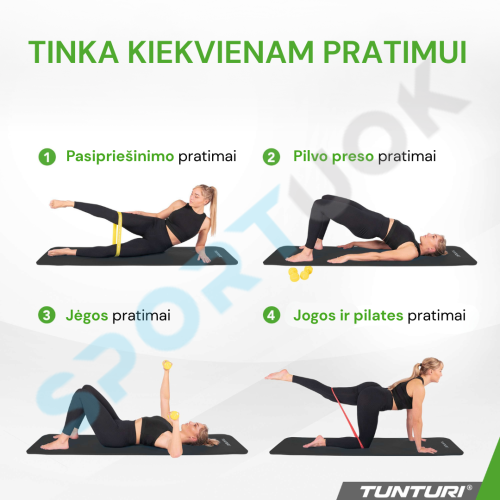 Fitnesa paklājiņš TUNTURI NBR Fitness Mat bez somas