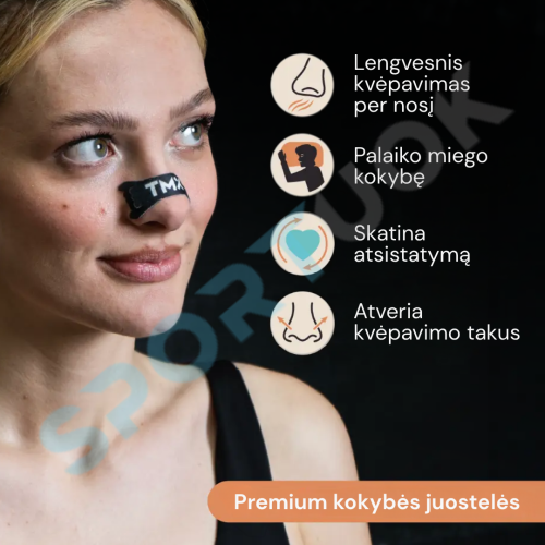 Deguna plāksteris efektīvākai elpošanai TMX AERO Nose Strip