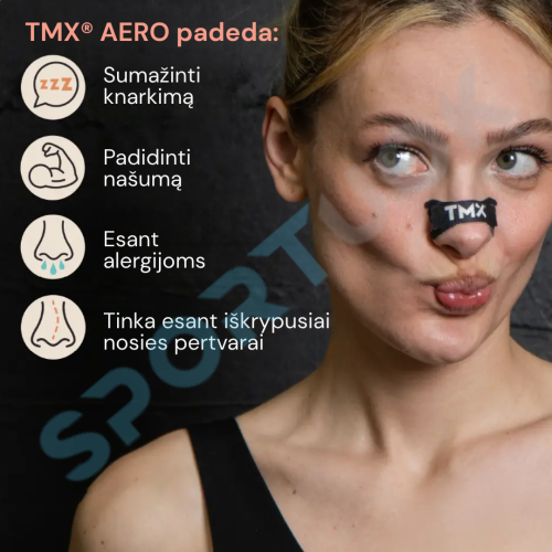 Deguna plāksteris efektīvākai elpošanai TMX AERO Nose Strip