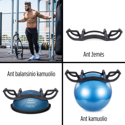 Papildinājums/rokturis līdzsvara platformai BOSU Push Up Bar