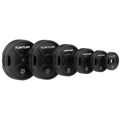 Olimpiskais čuguna disku komplekts TUNTURI Platinum 155 kg