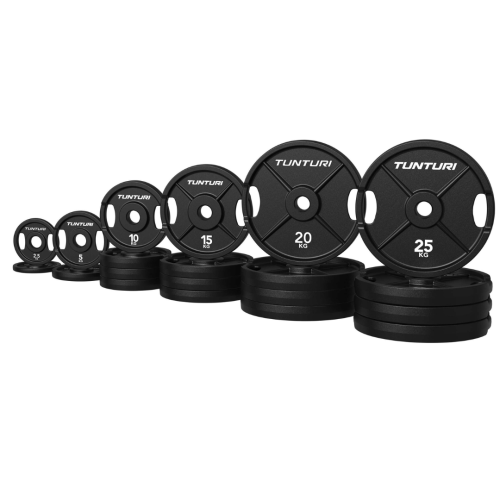 Olimpiskais čuguna disku komplekts TUNTURI Platinum 295 kg