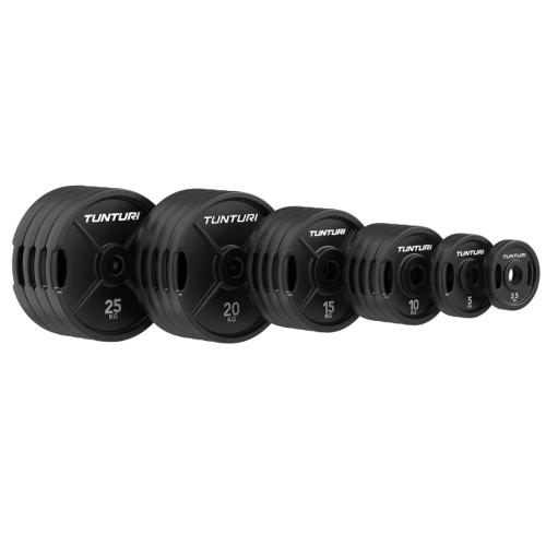 Olimpiskais čuguna disku komplekts TUNTURI Platinum 295 kg