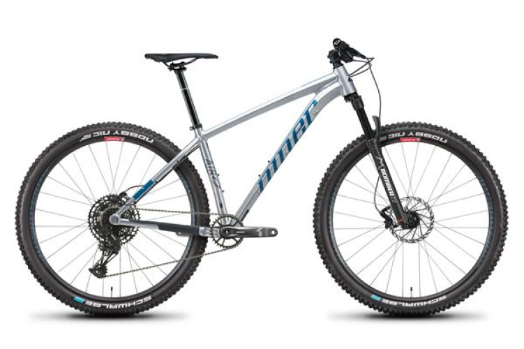 Niner Air 2-zvaigžņu velosipēds, sudraba/zila, L