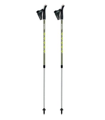 Gabel RITMO Sākuma līmeņa gājēju nūjas, zaļas, 77-130 cm