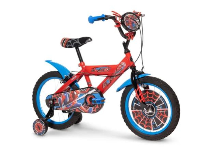 Huffy SPIDER-MAN 16" bērnu velosipēds, sarkans/zils