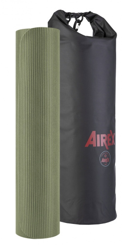 Airex vingrošanas paklājs Heritage 1900x600 mm, 8 mm, olīva ar ūdenizturīgu maisiņu