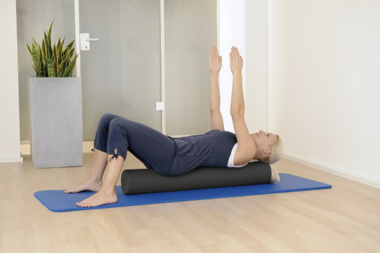 SISSEL® Pilates rullis Pro, 90 cm, pelēka