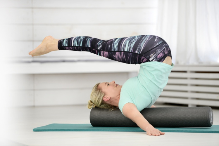 SISSEL® Pilates rullis Pro, 90 cm, pelēka