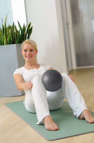 SISSEL® Pilates Mīkstais bumbiņa, 26 cm, pelēks