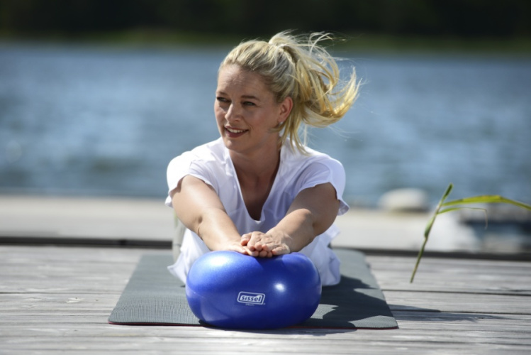 SISSEL® Pilates mīkstais bumbiņa, 26 cm, zils