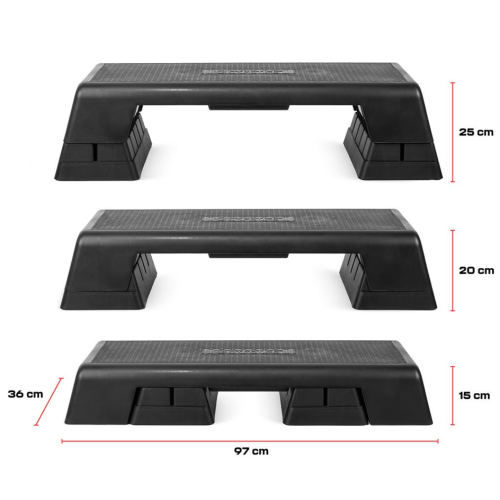 Aerobikas stepa sols Gymstick Pro Step (black / melns)