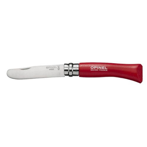 Bērnu nazis My first Opinel Nr.7 sarkanā rokturī