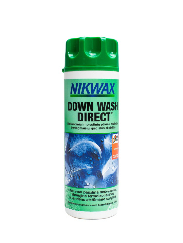 Pūkas apģērbu / gultas piederumu mazgāšanas līdzeklis Nikwax DOWN WASH DIRECT 300 ml