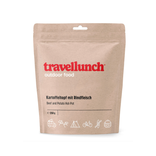 Nr.06 Ēdiens ceļotājiem Travellunch liellops ar kartupeļiem 250 g.