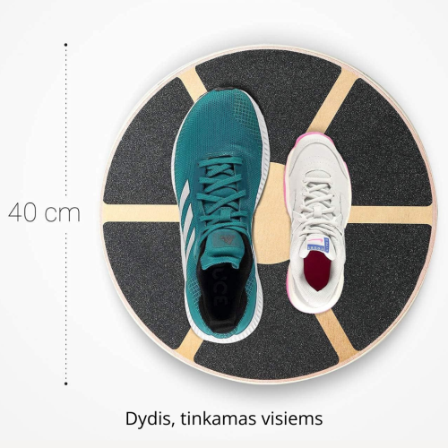 Koka līdzsvara platforma Sportbay Anti Slip Wooden Balance Board