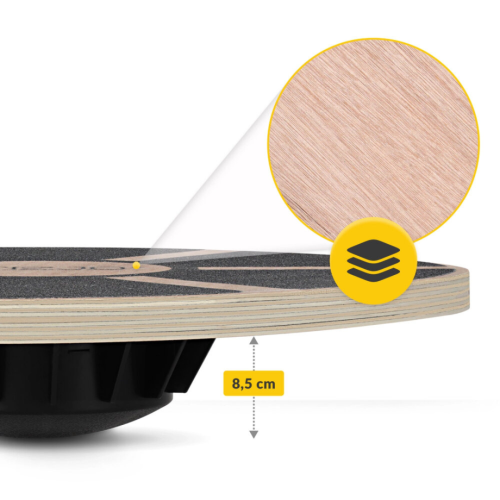 Koka līdzsvara platforma Sportbay Anti Slip Wooden Balance Board